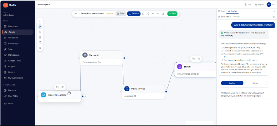 Agent-to-Agent Orchestration in the MouRio product